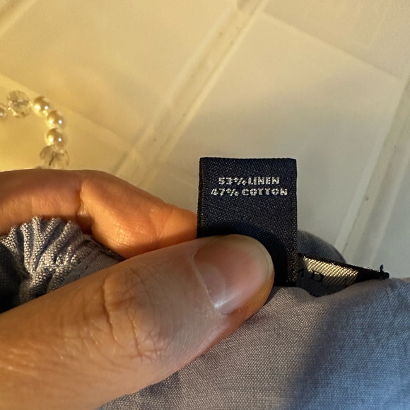 Lands End Linen/Cotton Tiered Dress.  Size 4 - Picture 4 of 4